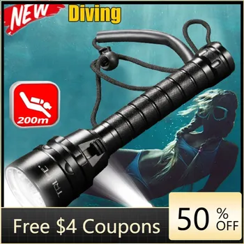 2020Newest! Lumens Diving Flashlight Torch 3T6 5L2 5UV 200m Underwater Scuba Diving Torch IPX-8 Waterproof Dive Light
2020Newest! Lumens Diving Flashlight Torch 3T6 5L2 5UV 200m Underwater Scuba Diving Torch IPX-8 Waterproof Dive Light