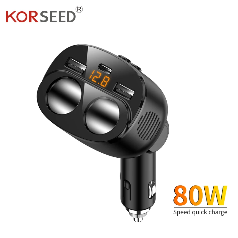 With 2 cigarette lighter sockets 3.1A dual USB car charger support GPS DVR mobile phone charging display ammeter + Type-C socket
With 2 cigarette lighter sockets 3.1A dual USB car charger support GPS DVR mobile phone charging display ammeter + Type-C socket
