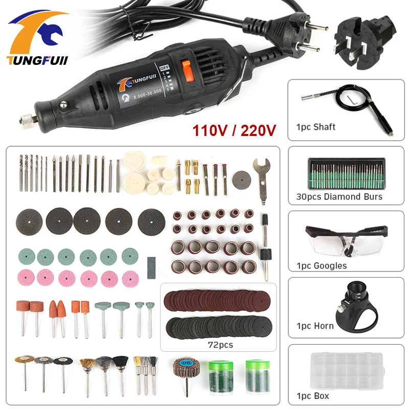 Electric Mini Drill for Dremel Drill 220V diy 361pcs Rotary Tool Accessories Power Tools for Cutting Grinding Carving Polishing
Electric Mini Drill for Dremel Drill 220V diy 361pcs Rotary Tool Accessories Power Tools for Cutting Grinding Carving Polishing