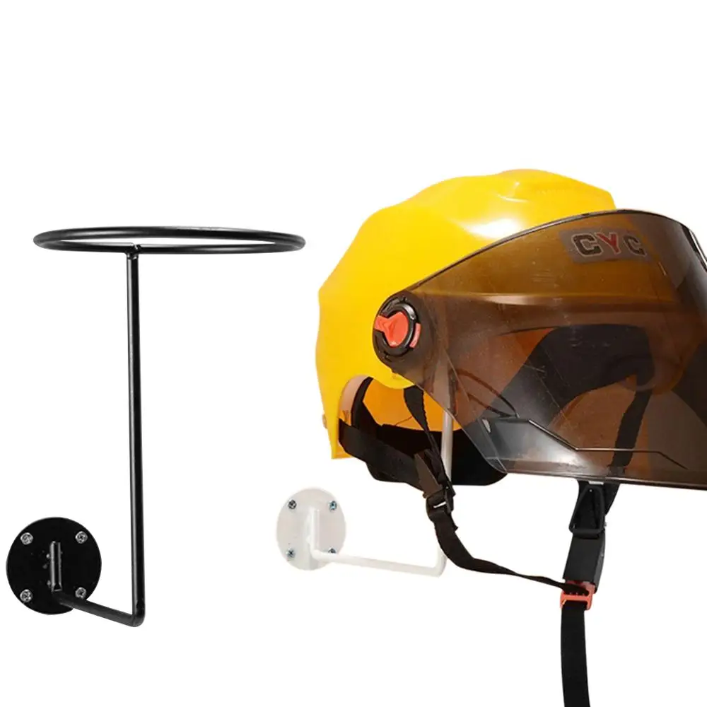Фото New Motor Bike Steel Motorcycle Accessories Helmet Holder Hanger Rack Wall Mounted Hook for Coats Hats Caps Black | Автомобили и