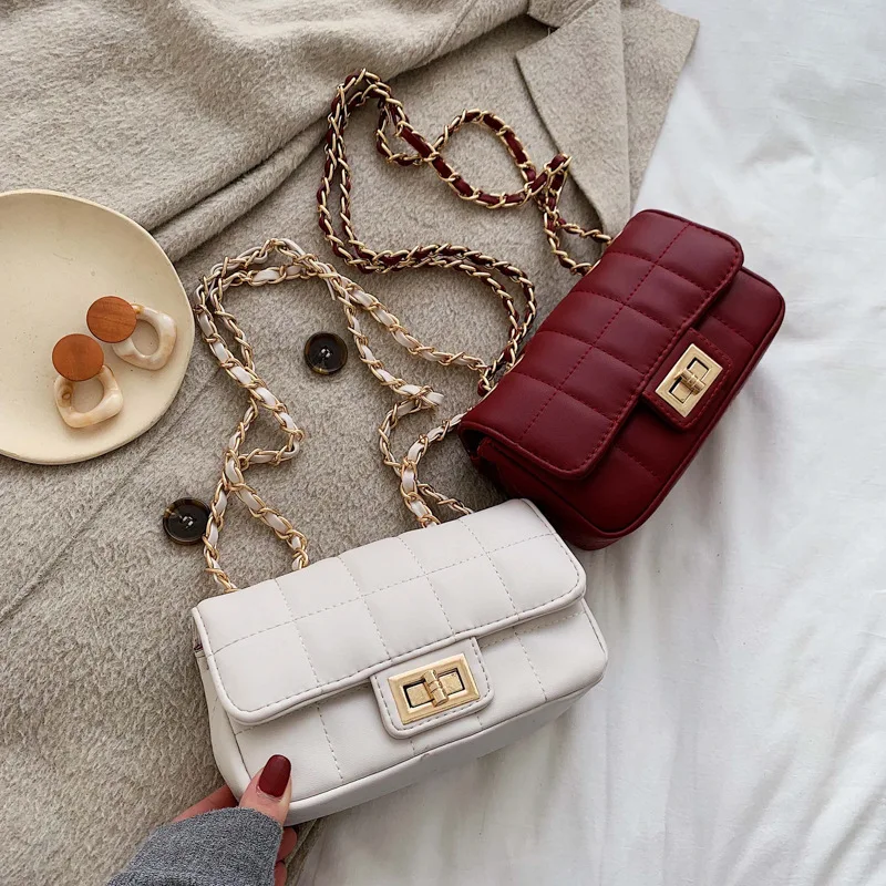 Language meng wei Fashion Pu Small Square Bag Women's 2019 New Style Korean-style Chain Shoulder Bag Versatile Embroidery Line S
Language meng wei Fashion Pu Small Square Bag Women's 2019 New Style Korean-style Chain Shoulder Bag Versatile Embroidery Line S