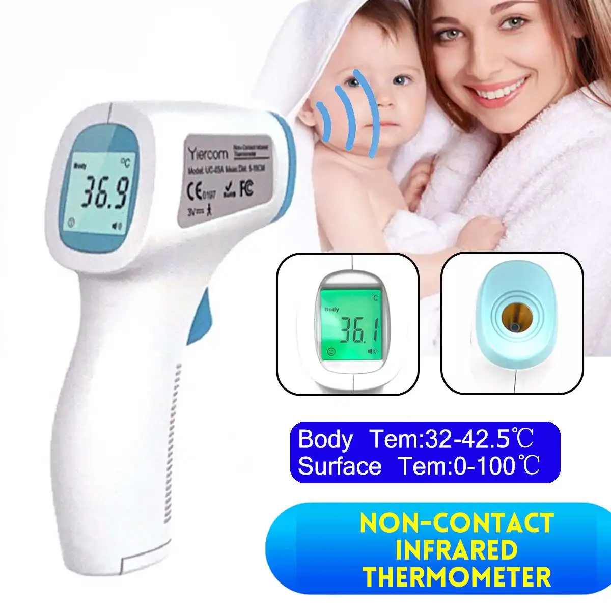 IN STOCK Forehead Thermometer Non Contact Infrared Thermometer Body Temperature Fever Digital Measure Tool for Baby Adult
IN STOCK Forehead Thermometer Non Contact Infrared Thermometer Body Temperature Fever Digital Measure Tool for Baby Adult