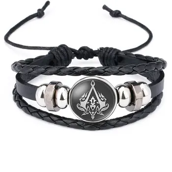 Game Assassins Creed Bracelet Time Gem Glass Weaving Leather Bangle Gift For Fans
Game Assassins Creed Bracelet Time Gem Glass Weaving Leather Bangle Gift For Fans