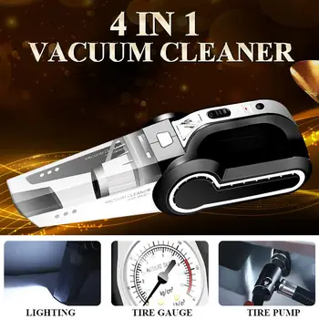 120W 4000pa 4 in 1 Portable Car Vacuum Cleaner Mini Handheld Air Compressor Wet/Dry Auto Vacuums Cleaner For Home Vehicles
120W 4000pa 4 in 1 Portable Car Vacuum Cleaner Mini Handheld Air Compressor Wet/Dry Auto Vacuums Cleaner For Home Vehicles