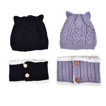 Fashion Cute Ears Kids Children Cap Brand Baby Hat&Scarf 2 Pieces Winter Hat Scarf for Girls Boys Pompoms Beanies Scarves Set
Fashion Cute Ears Kids Children Cap Brand Baby Hat&Scarf 2 Pieces Winter Hat Scarf for Girls Boys Pompoms Beanies Scarves Set