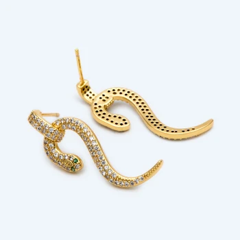4 Pcs/2 Pair Gold Dangle Snake Earrings, Snake Stud Earrings, Gold Snake Stud Micro Pave CZ Serpent Stud Earring (GB-1667)
4 Pcs/2 Pair Gold Dangle Snake Earrings, Snake Stud Earrings, Gold Snake Stud Micro Pave CZ Serpent Stud Earring (GB-1667)