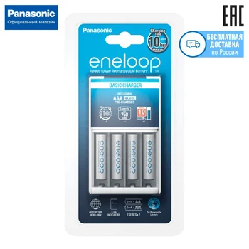 Charging device Basic BQ-CC51 and Batteries eneloop BK-4MCCE / 4BE, AAA, 750 mAh
Charging device Basic BQ-CC51 and Batteries eneloop BK-4MCCE / 4BE, AAA, 750 mAh