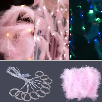 LED Pink Feathers Fairy String Light Remote Control Romantic Wall Curtain Decora
LED Pink Feathers Fairy String Light Remote Control Romantic Wall Curtain Decora