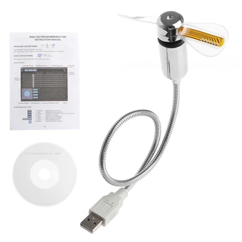 DIY Flexible Gooseneck Aprogrammable Fans USB LED MINI RGB Programmable Fan Whosale&Dropship
DIY Flexible Gooseneck Aprogrammable Fans USB LED MINI RGB Programmable Fan Whosale&Dropship
