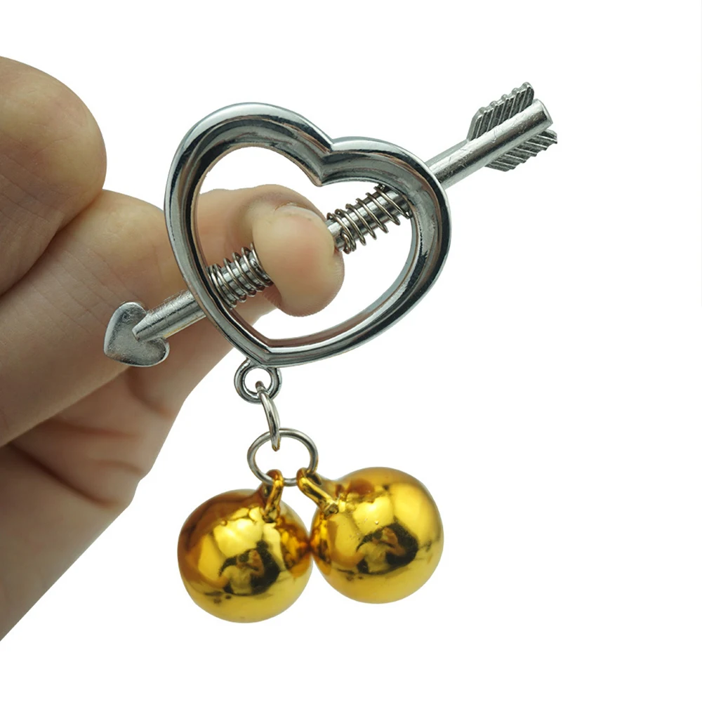 Зажимы на соски c двойной цепочкой купить со скидкой в секс шопе  Стимуляторы для груди  Зажимы для груди