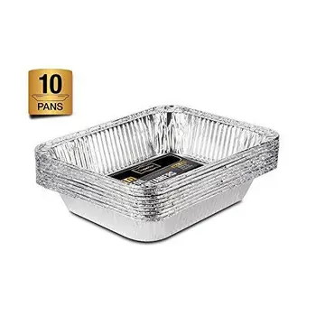 Lot de 10 grandes barquettes jetables en aluminium 32 x 26 cm format GN 1/2 - Pour cuire, rôtir, griller,
Lot de 10 grandes barquettes jetables en aluminium 32 x 26 cm format GN 1/2 - Pour cuire, rôtir, griller,