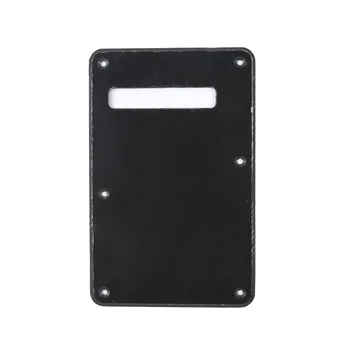 Musiclily Guitar Strat Back Plate for Fender USA/Mexican Standard Stratocaster Modern Style, 1Ply Black
