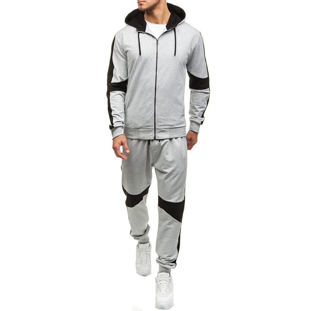 Men Two Piece Sport Running Suit Zipper Hooded Coat And Elastic Pants tracksuit Casual Jackets Set For Male 2019 Streetwear
Men Two Piece Sport Running Suit Zipper Hooded Coat And Elastic Pants tracksuit Casual Jackets Set For Male 2019 Streetwear