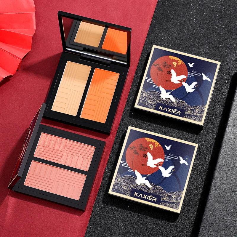 Two-Tone Blusher Chinese Style Long Lasting Matte Blush Palette Moisturizing Face Contour Mineral Pigment Cheek Rouge Makeup
Two-Tone Blusher Chinese Style Long Lasting Matte Blush Palette Moisturizing Face Contour Mineral Pigment Cheek Rouge Makeup