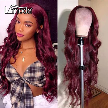 14-24inch Red 99J Lace Front Wig Ombre Body Wave Human Hair Wigs 13X4 Pre Plucked Lemoda Hair Wig 150% Density Remy
14-24inch Red 99J Lace Front Wig Ombre Body Wave Human Hair Wigs 13X4 Pre Plucked Lemoda Hair Wig 150% Density Remy