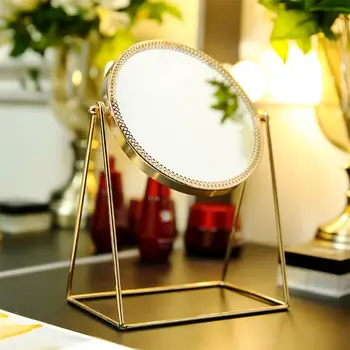 360° Rotation Metal Makeup Mirror Single Sided Vintage Vanity Mirror Golden
360° Rotation Metal Makeup Mirror Single Sided Vintage Vanity Mirror Golden