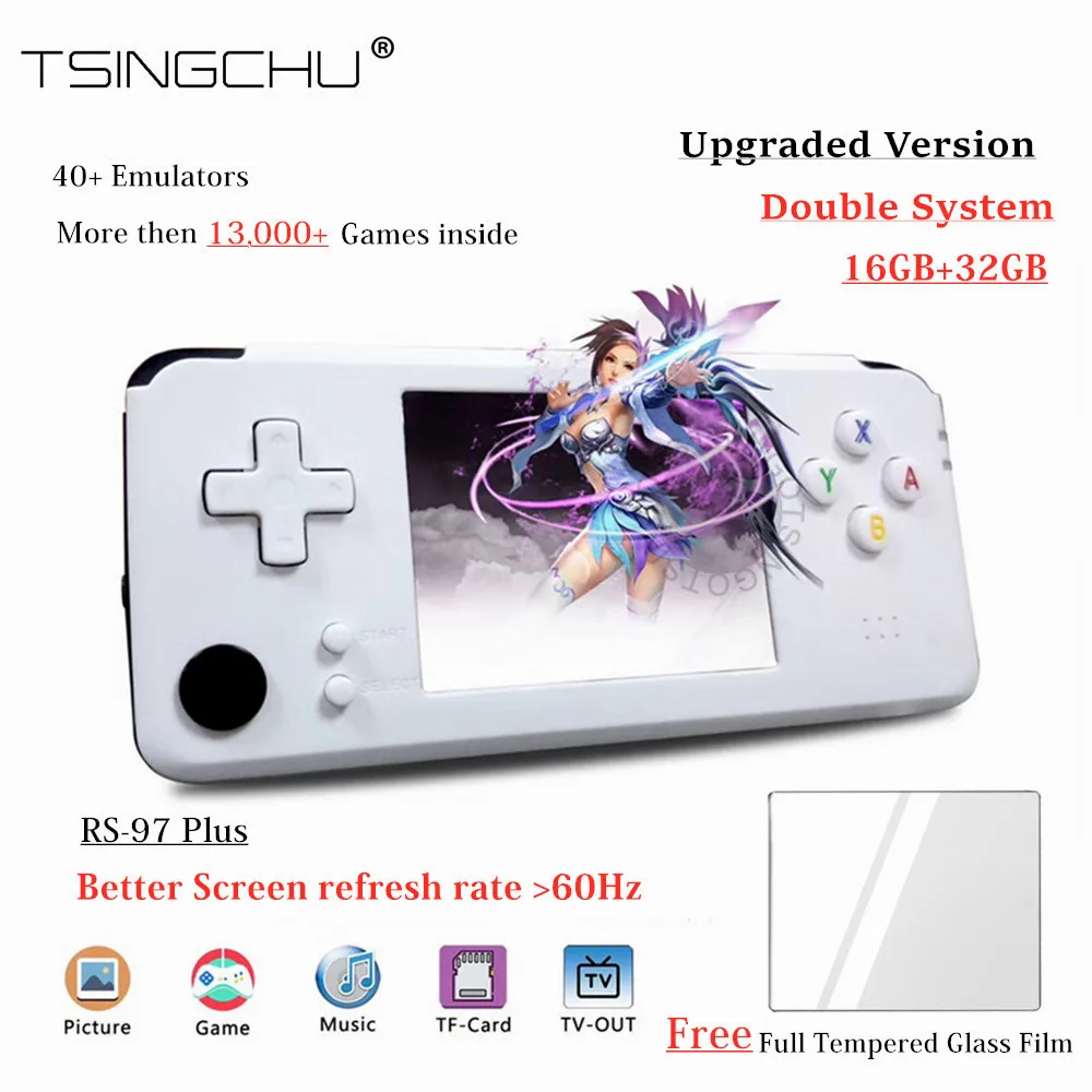 TSINGO Upgraded 3.0inch 60Hz Screen Linux Double System Retro Game Console 14000+ Games Portable Handheld Game Player RetroFW OS
TSINGO Upgraded 3.0inch 60Hz Screen Linux Double System Retro Game Console 14000+ Games Portable Handheld Game Player RetroFW OS