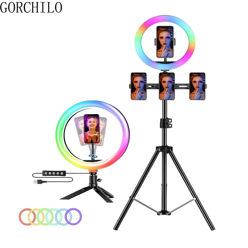 LED Selfie Ring Light with Stand Ringlight Tripod RGB Fill Light Photography Lighting for TikTok Makeup Video Shooting
LED Selfie Ring Light with Stand Ringlight Tripod RGB Fill Light Photography Lighting for TikTok Makeup Video Shooting