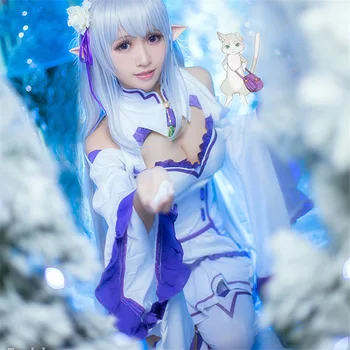 New Emilia Dress Re Zero Cosplay Sets Wig Women Cosplay Dress Emilia Cosplay costume Anime Party Halloween Party cloak wig
New Emilia Dress Re Zero Cosplay Sets Wig Women Cosplay Dress Emilia Cosplay costume Anime Party Halloween Party cloak wig
