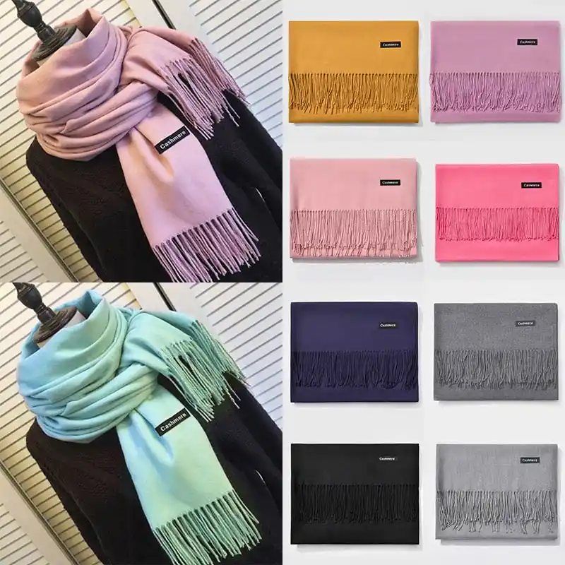 soft cashmere scarves warm shawl foulard femme pashmina kerchief