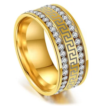 Luxury Golden Color Titanium Steel Band Ring with Cubic Zirconia Crystal Exquisite Birthday Gifts for Women Girls
Luxury Golden Color Titanium Steel Band Ring with Cubic Zirconia Crystal Exquisite Birthday Gifts for Women Girls