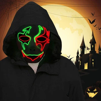 Neon Led Light Masks Halloween Cosplay Scary Mask Party Rave Led EL Lights Dance Mask Glowing Masker Decoration
Neon Led Light Masks Halloween Cosplay Scary Mask Party Rave Led EL Lights Dance Mask Glowing Masker Decoration