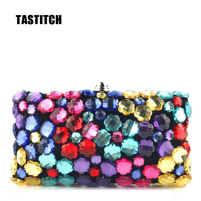 Fashion Colorful Flower Acrylic Clutch Bag Handmade Rhinestone Decal Evening Bags Beaded Women Shoulder Bag Party Handbags Purse
Fashion Colorful Flower Acrylic Clutch Bag Handmade Rhinestone Decal Evening Bags Beaded Women Shoulder Bag Party Handbags Purse