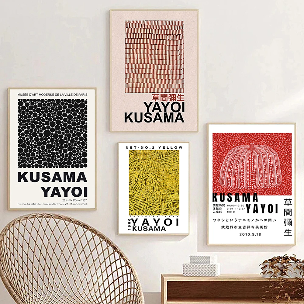 Yayoi Kusama Artwork Exhibition Posters Print Abstract Dot Circular Canvas Painting Wall Art Pictures for Living Room Home Decor
Yayoi Kusama Artwork Exhibition Posters Print Abstract Dot Circular Canvas Painting Wall Art Pictures for Living Room Home Decor