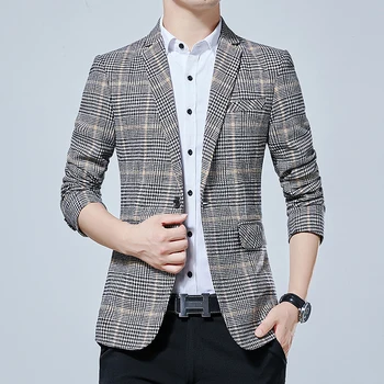 2020 New Luxury Classic Men'S Casual Plaid Blazer Autumn Spring Fashion Brand Loose Long Suit
2020 New Luxury Classic Men'S Casual Plaid Blazer Autumn Spring Fashion Brand Loose Long Suit