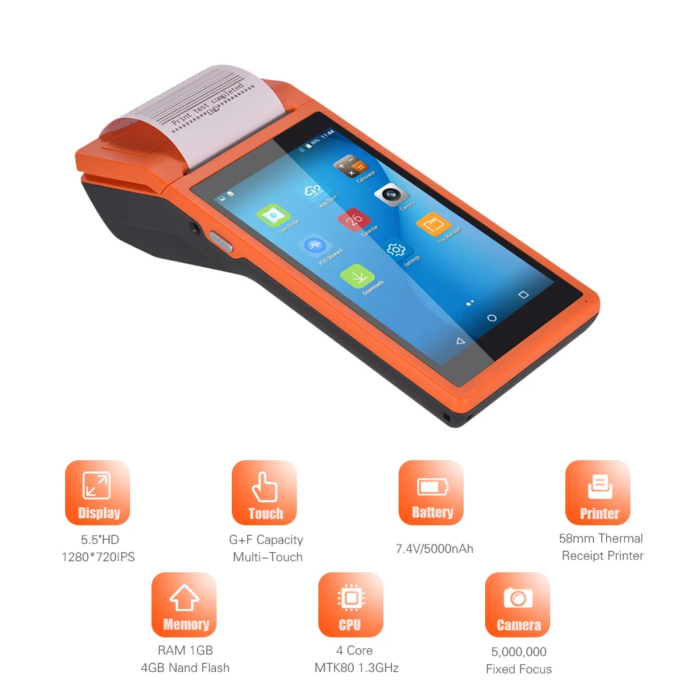 All in One Handheld PDA Printer Smart POS Terminal Wireless Portable Printers Intelligent Payment Terminal Function BT
All in One Handheld PDA Printer Smart POS Terminal Wireless Portable Printers Intelligent Payment Terminal Function BT