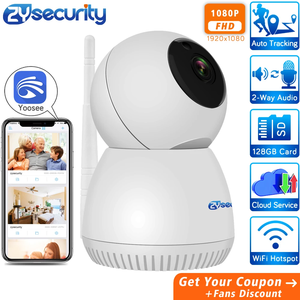 1080p Wireless Home Security Auto Tracking IP Camera WiFi SD Card Cloud 360degree Video Surveillance CCTV Security Camera Yoosee
1080p Wireless Home Security Auto Tracking IP Camera WiFi SD Card Cloud 360degree Video Surveillance CCTV Security Camera Yoosee