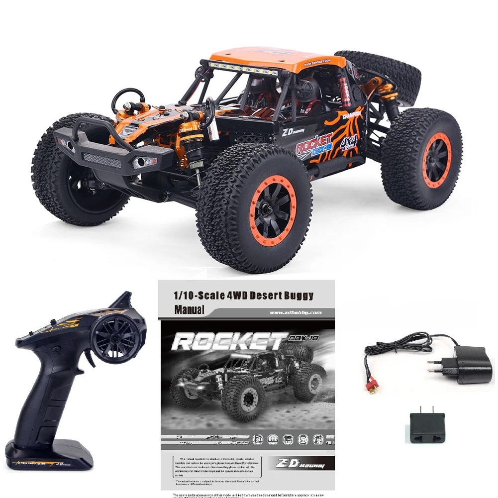 

ZD Racing ROCKET DBX-10 1/10 4WD 80km/H 2.4G Brushless High-Speed RTR RC Model Car Desert Buggy Off-road Vehicle RC Car for Gift