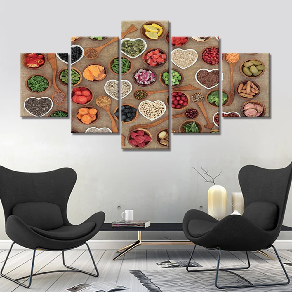 Wall Art Print Posters And Prints Canvas Painting Kitchen Condiment 5 Panel Picture Kitchen Decor Home Decor
Wall Art Print Posters And Prints Canvas Painting Kitchen Condiment 5 Panel Picture Kitchen Decor Home Decor