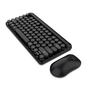 Wireless Keyboard Mouse Set 10M Transmission 84 Round Keys Cap USB Rechargeable 2.4G Mouse and Mechanical Keyboard Combo for PC
Wireless Keyboard Mouse Set 10M Transmission 84 Round Keys Cap USB Rechargeable 2.4G Mouse and Mechanical Keyboard Combo for PC