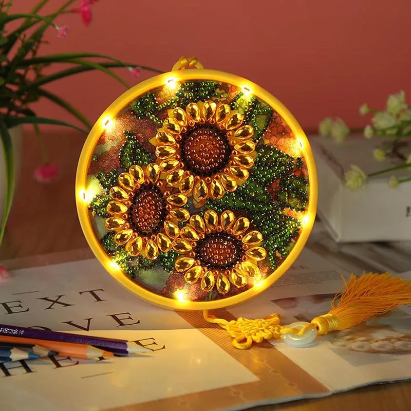 DIY LED Light Sunflower Round Diamond Painting Cute Needlework Embroidery Home Lamp Bedroom Night Light
DIY LED Light Sunflower Round Diamond Painting Cute Needlework Embroidery Home Lamp Bedroom Night Light