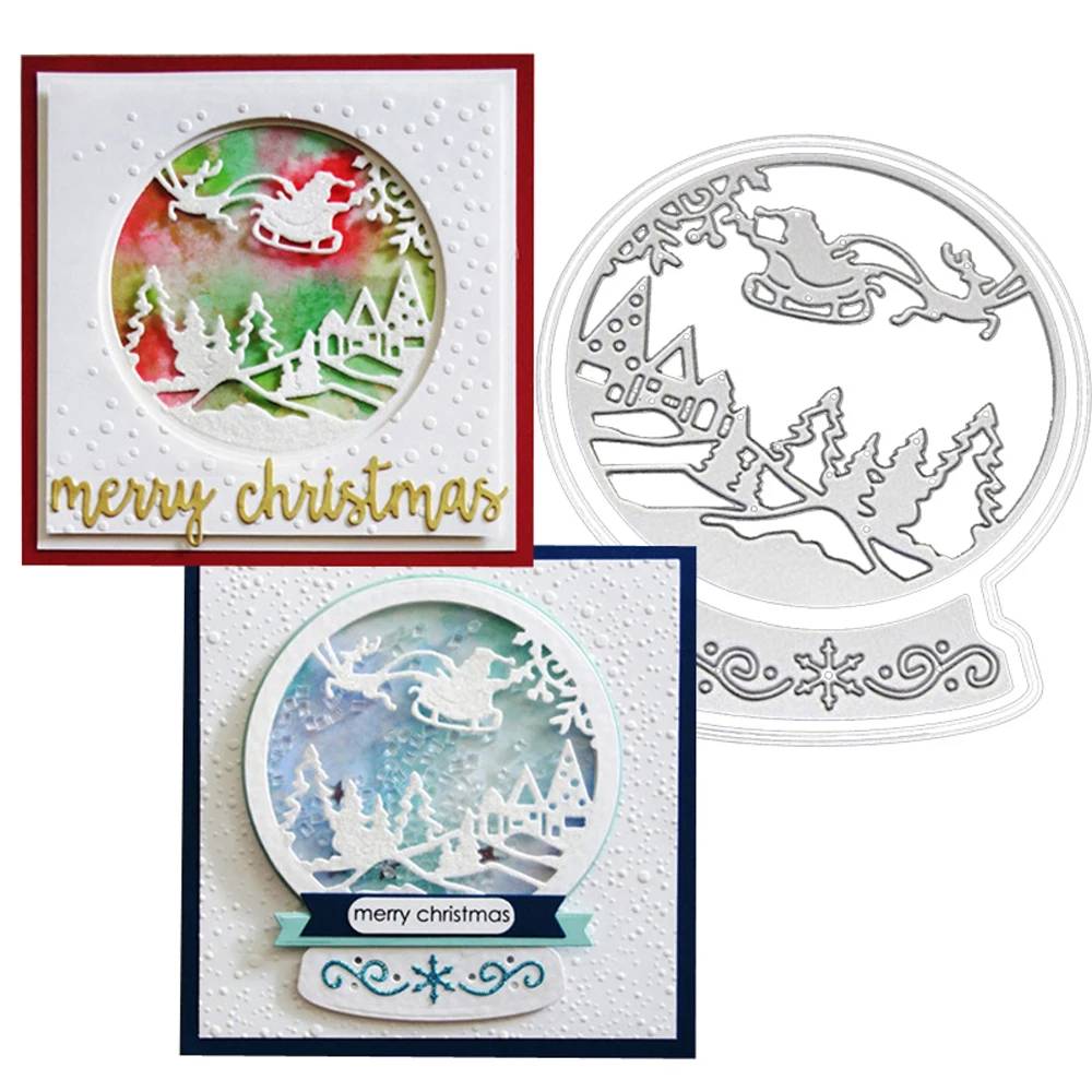 New Santa Snow Globe Christmas Metal Cutting Dies for Craft Dies Scrapbooking Embossing Die Cut Winter Scene Decor
New Santa Snow Globe Christmas Metal Cutting Dies for Craft Dies Scrapbooking Embossing Die Cut Winter Scene Decor