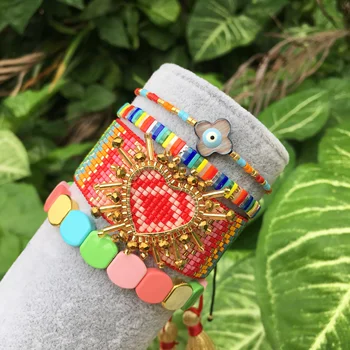 Wide Bracelet Ethnic Style Stacked , Heart Beading Bracelet Combination, Adjustable Bracelet
Wide Bracelet Ethnic Style Stacked , Heart Beading Bracelet Combination, Adjustable Bracelet