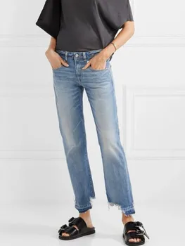 Spring Summer 2020 New Jeans Stretch Straight Make Old Tattered Bristles Denim Pants
Spring Summer 2020 New Jeans Stretch Straight Make Old Tattered Bristles Denim Pants