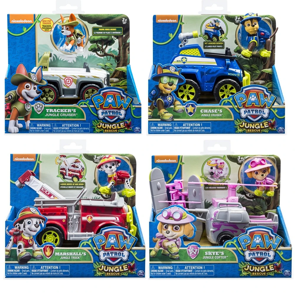 Original Paw Patrol toy Jungle Tracker Chase Marshall Skye Rescue Vehicle Toy Set Action Figure Model Puppy Patrol Kid Gift
Original Paw Patrol toy Jungle Tracker Chase Marshall Skye Rescue Vehicle Toy Set Action Figure Model Puppy Patrol Kid Gift