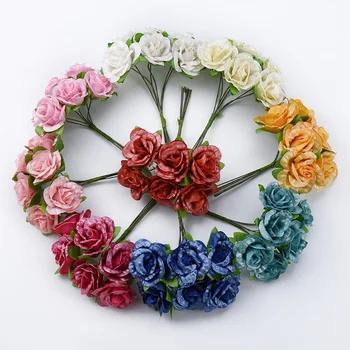 6pcs Artificial flowers 3CM Roses Mini bouquet vases for wedding decorative flowers christmas decorations for home diy gifts box
6pcs Artificial flowers 3CM Roses Mini bouquet vases for wedding decorative flowers christmas decorations for home diy gifts box