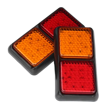 One Pair 12V 72 LED Tail Lights Red Amber Brake Turn Signal Ute Trailer Truck Car Caravan for buses cars trucks
One Pair 12V 72 LED Tail Lights Red Amber Brake Turn Signal Ute Trailer Truck Car Caravan for buses cars trucks