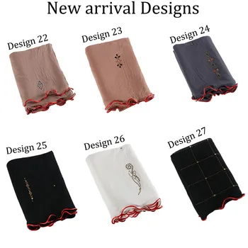 One sides red line stretchy Jersey hijab scarf with mix design High quality Fabric half pearl Rhinestone Long shawl
One sides red line stretchy Jersey hijab scarf with mix design High quality Fabric half pearl Rhinestone Long shawl