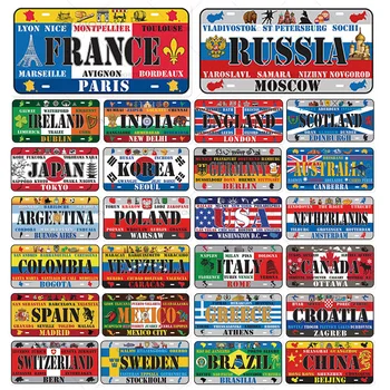 Country Metal Sign Tin Poster Russia France Poland Netherlands Iron Plates Wall Decorations For Home Bar Shop Wall Craft Decor
Country Metal Sign Tin Poster Russia France Poland Netherlands Iron Plates Wall Decorations For Home Bar Shop Wall Craft Decor