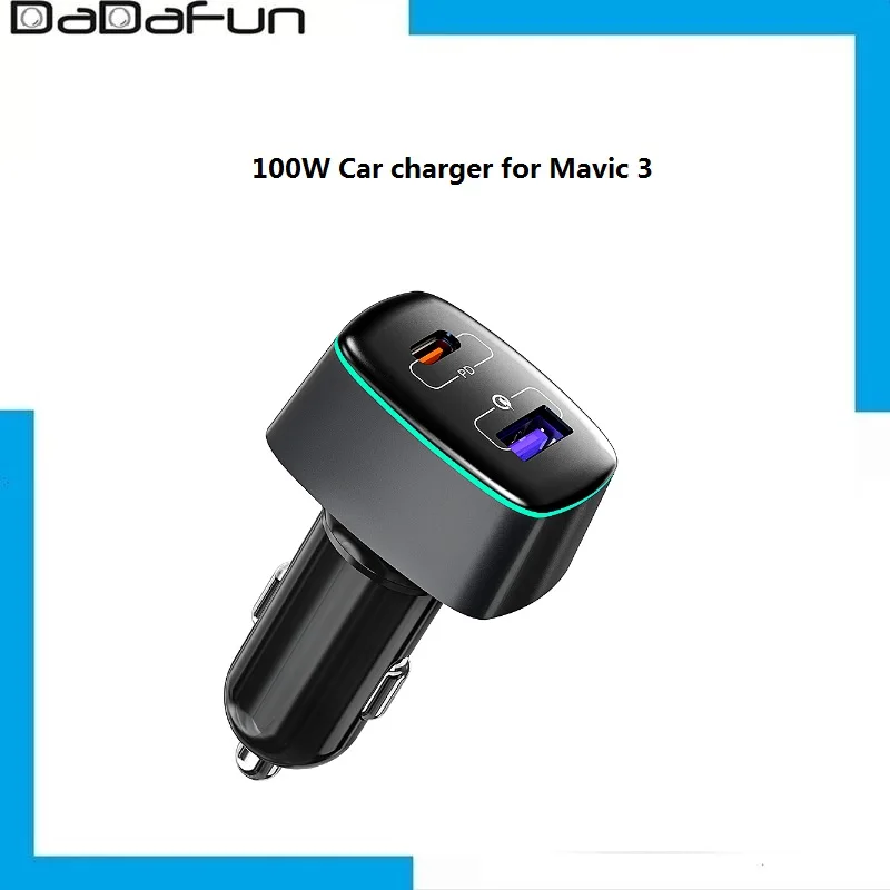 100W Car Charger for Mavic 3 Drone Battery Vehicle Charger Portable Fast Outdoor Travel Charging
100W Car Charger for Mavic 3 Drone Battery Vehicle Charger Portable Fast Outdoor Travel Charging
