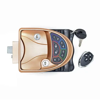 Chenes golden color zinc alloy electronic entry caravan door lock smart remote control password three-in-one button RV lock
Chenes golden color zinc alloy electronic entry caravan door lock smart remote control password three-in-one button RV lock