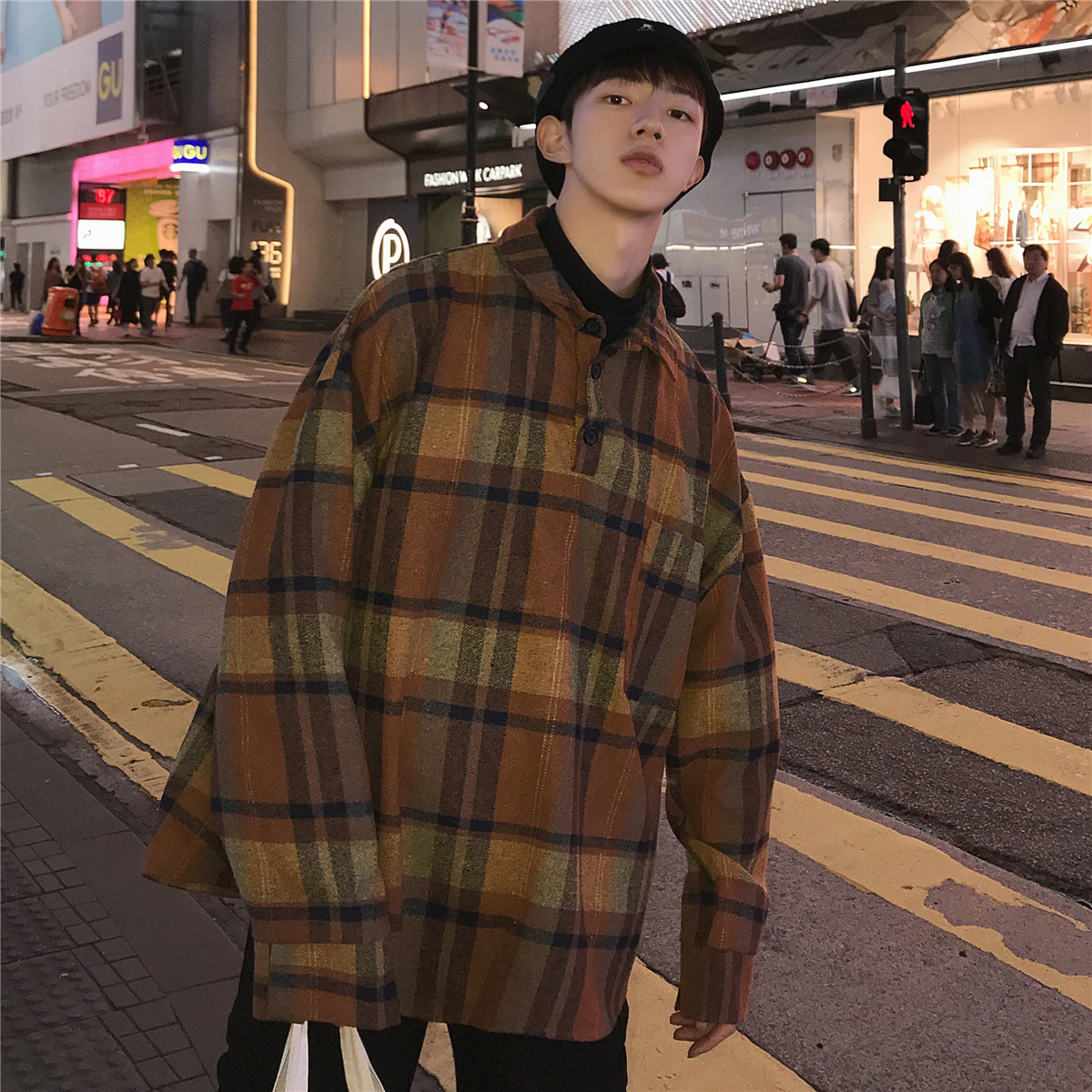 2019 Autumn Men's Worsted Wool Lattice Pullover False Two Piece Shirt French Cuff Mens Fashion Hawaiian Shirt Camisa Masculina 
2019 Autumn Men's Worsted Wool Lattice Pullover False Two Piece Shirt French Cuff Mens Fashion Hawaiian Shirt Camisa Masculina