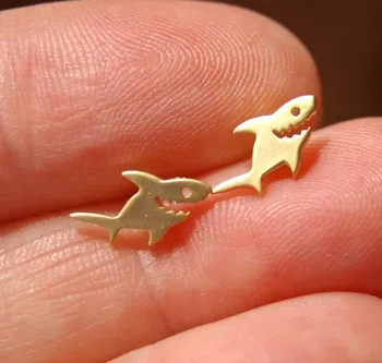 Gold Silver Small Shark Stud Earrings Cute fish Whale earrings stud for beach party Animal jewelry for girl
Gold Silver Small Shark Stud Earrings Cute fish Whale earrings stud for beach party Animal jewelry for girl