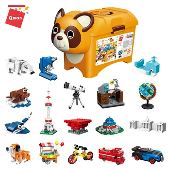 2906 Qman Raccoon shaped chair with building blocks car building blocks sea animal building kit
2906 Qman Raccoon shaped chair with building blocks car building blocks sea animal building kit