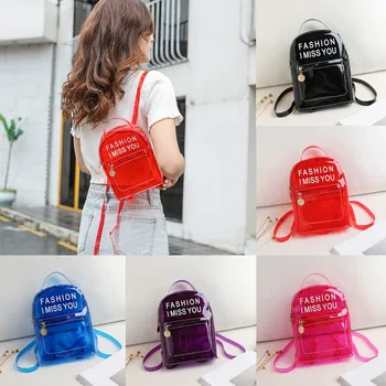 Women Backpack Women Transparent Backpack For Child Mini Small PVC Clear Jelly Backpacks Student Shoulder Sac A Dos mochila 5.6
Women Backpack Women Transparent Backpack For Child Mini Small PVC Clear Jelly Backpacks Student Shoulder Sac A Dos mochila 5.6