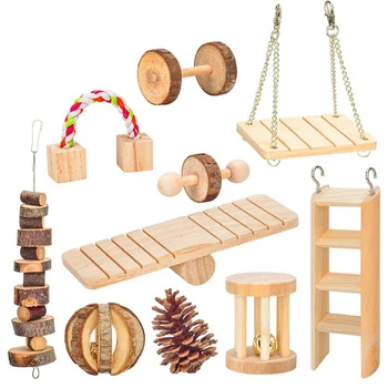 Promotion! Hamster Chew Toys, Gerbil Rat Guinea Pig Chinchilla Chew Toys Accessories, Natural Wooden Dumbbells Exercise Bell Rol
Promotion! Hamster Chew Toys, Gerbil Rat Guinea Pig Chinchilla Chew Toys Accessories, Natural Wooden Dumbbells Exercise Bell Rol